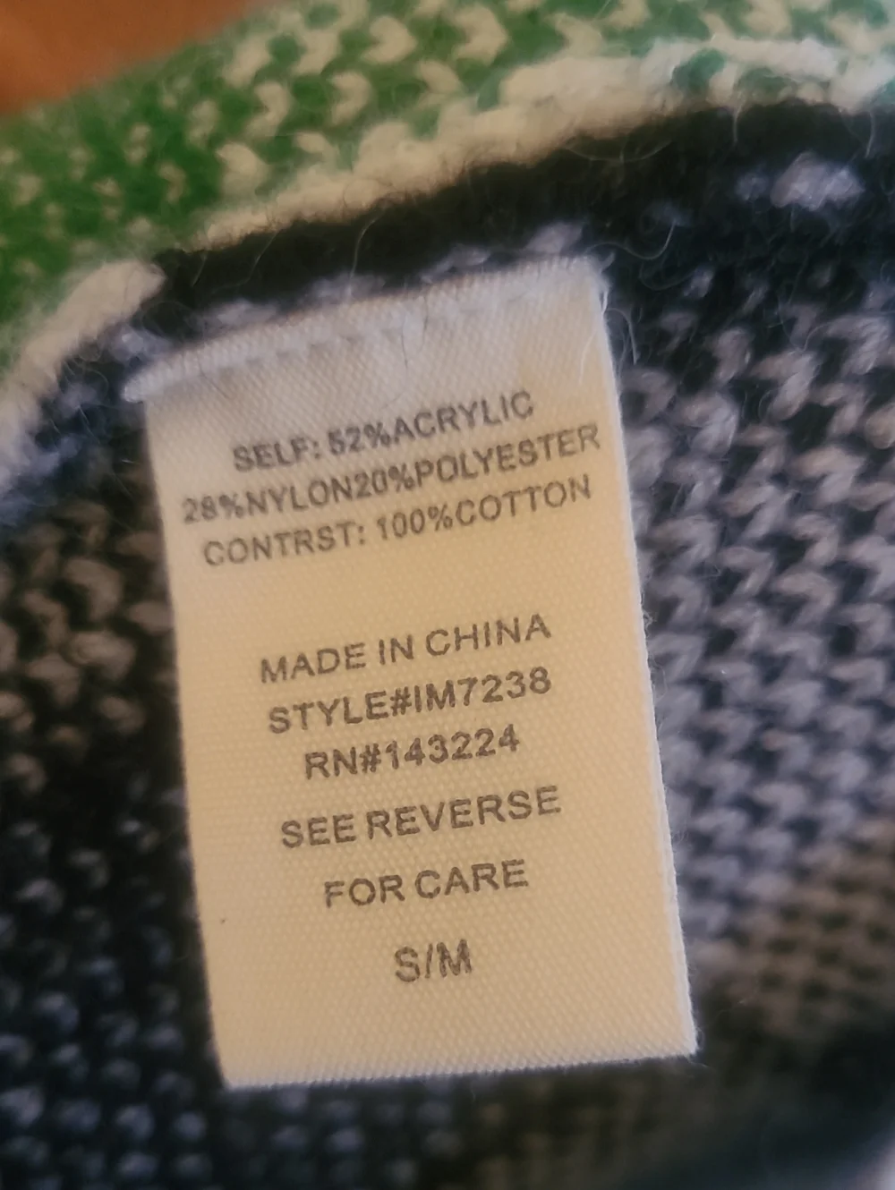 ILLA ILLA Checkerboard Button-Front Cardigan With Denim Sleeves Sz S/M NWOT